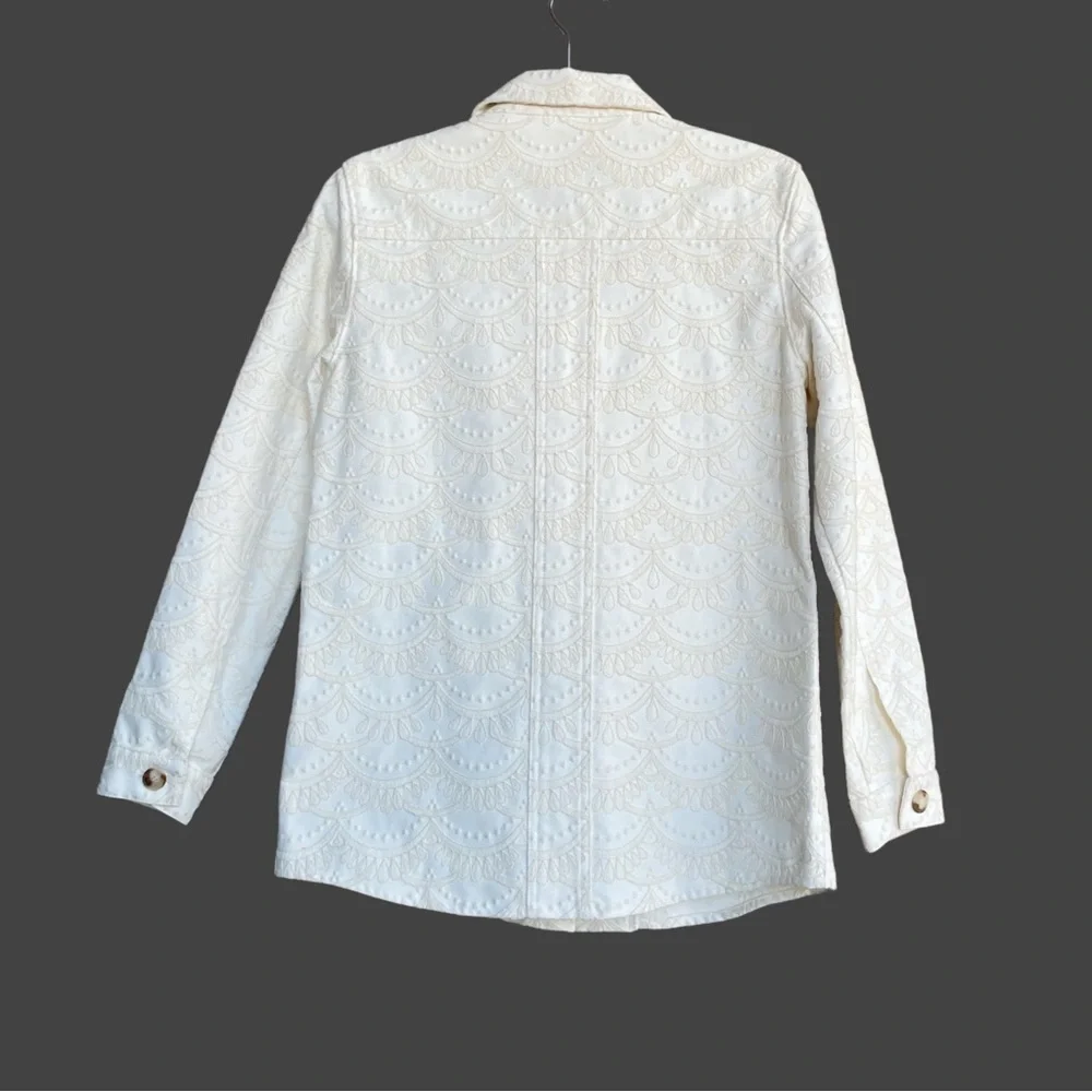 Sezane Cream Textured Jacket - Picture 8 of 16